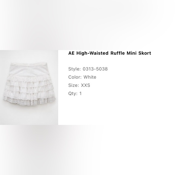 High-Waisted Ruffle Mini Skort - Picture 3 of 3